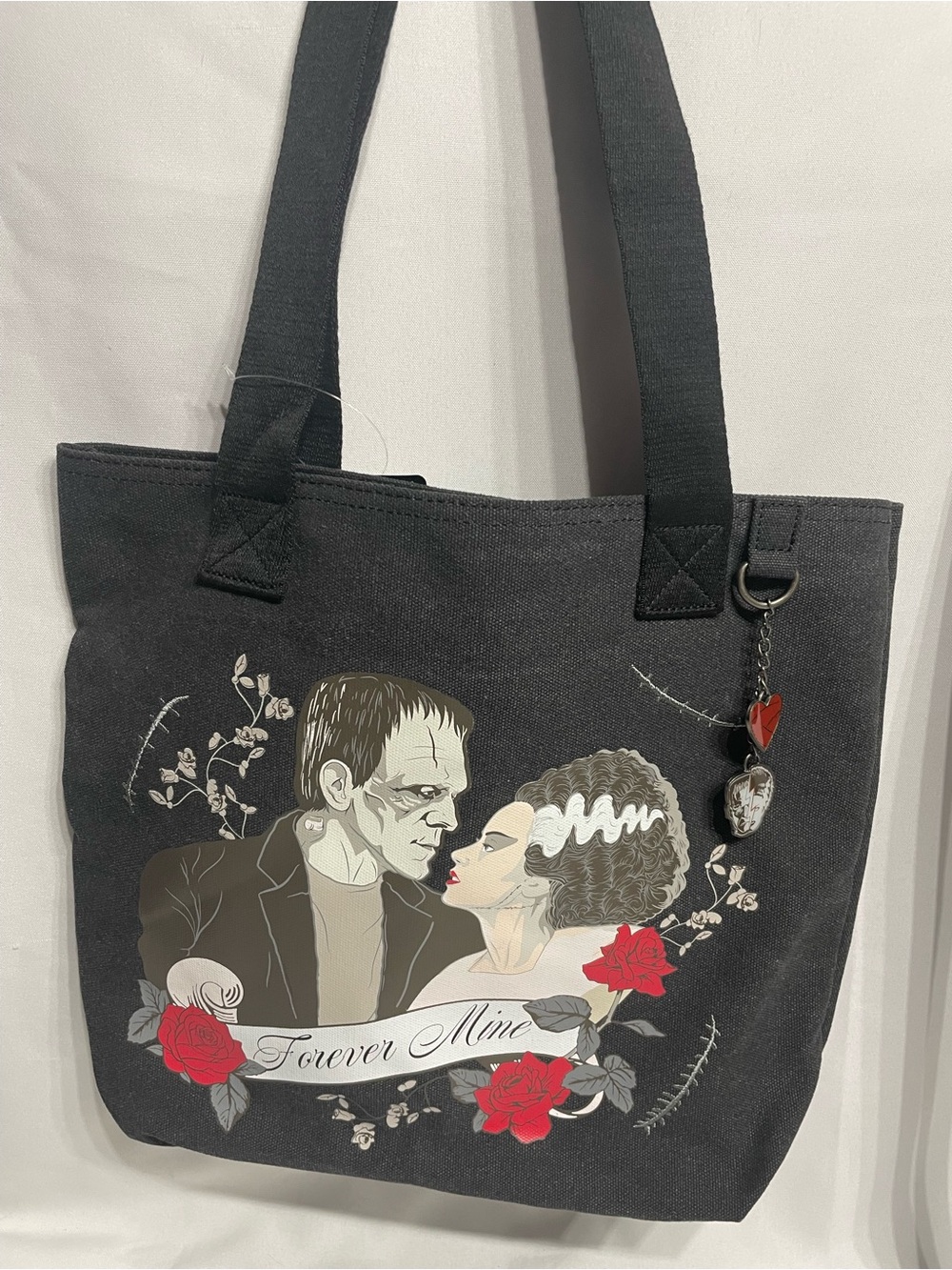 NWT Universal  Monsters 13” Frankenstein & The Bride of Frankenstein Purse Tote